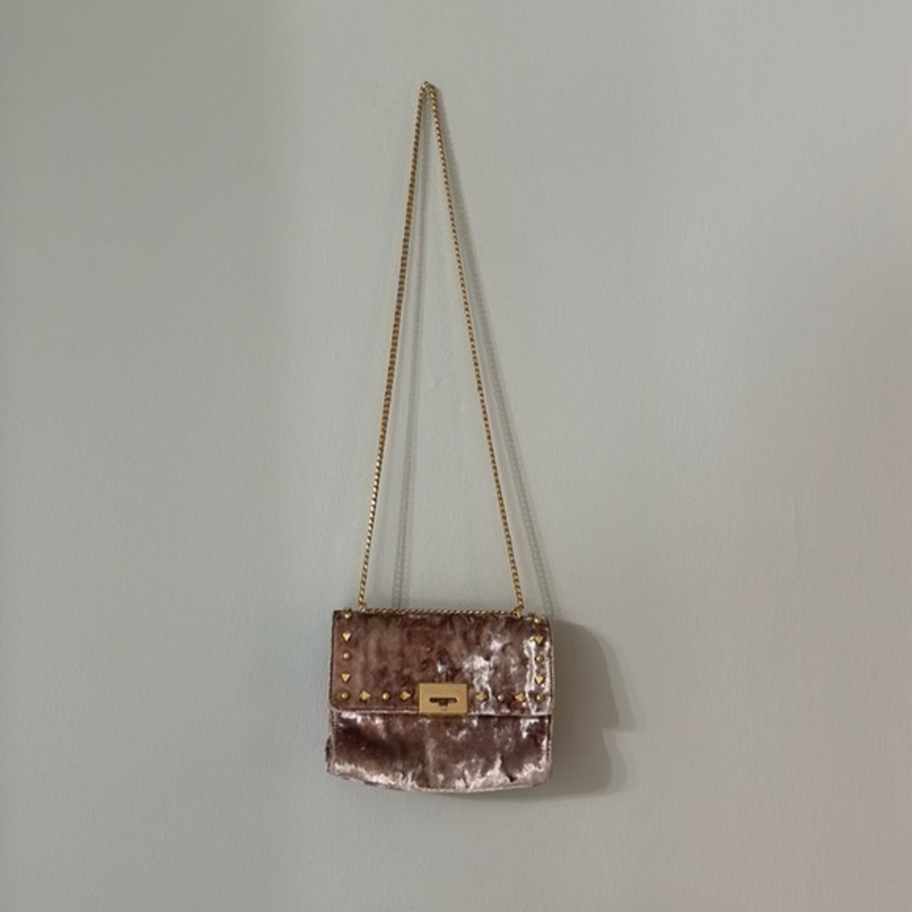 Charles & Keith - Pale pink Velvet Suede Purse